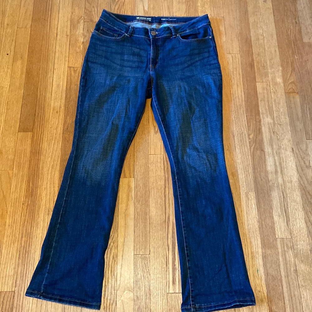 Lee Modern Series Curvy Fit Boot Cut Women's Jeans Dark Denim Size 16 Medium